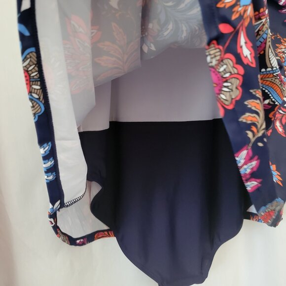 NWT Bathing Suit Beach Party Swimwear Size 22 Plus Floral One Piece adjustable - Picture 6 of 13